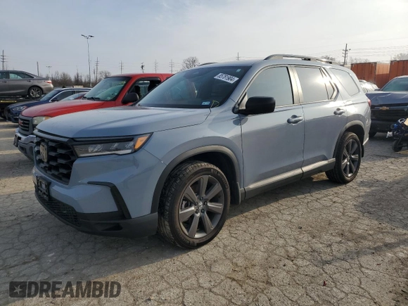 2023 Honda Pilot Sport with VIN 5FNYG2H32PB009562, listed as a Copart auction lot 85781904 with 28,640 mi miles and Salvage Title. Bid and sale history available at carsss.com. Image 1.