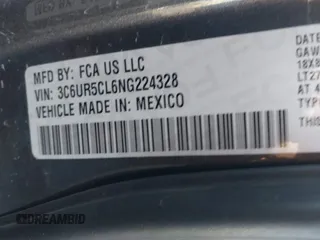 2022 Ram 2500 Tradesman with VIN 3C6UR5CL6NG224328, listed as a IAAI auction lot 41724469 with 90,128 mi miles. Bid and sale history available at carsss.com. Image 9.