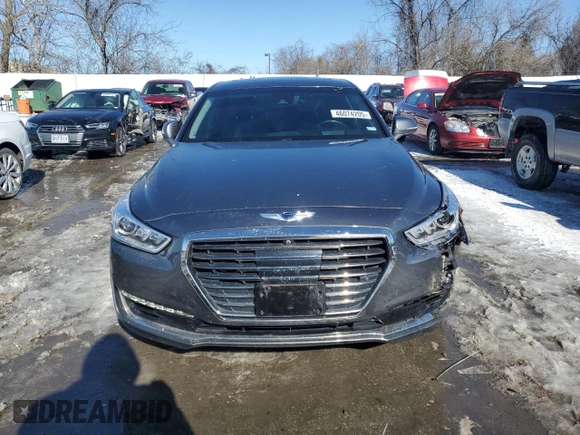2017 Genesis G90 5.0L Ultimate with VIN KMHG54JH0HU023614, listed as a Copart auction lot 46074205 with 83,591 mi miles and Salvage Title. Bid and sale history available at carsss.com. Image 5.