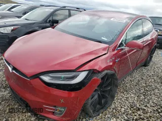 2017 Tesla Model X P90D with VIN 5YJXCAE40HF074961, listed as a Copart auction lot 52598084 with 0 mi miles. Bid and sale history available at carsss.com. Image 1.