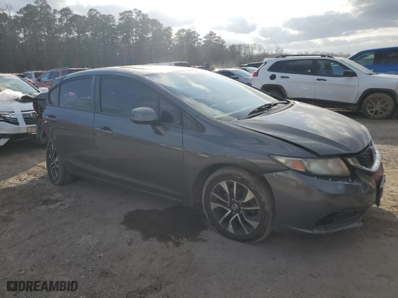 2013 Honda Civic Sdn EX with VIN 19XFB2F8XDE061902, listed as a Copart auction lot 43648855 with 170,546 mi miles and Salvage Title. Bid and sale history available at carsss.com. Image 4.