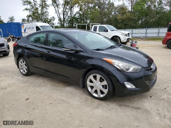 2013 Hyundai Elantra GLS with VIN 5NPDH4AE2DH289046, listed as a Copart auction lot 49861545 with 91,497 mi miles and Salvage Title. Bid and sale history available at carsss.com. Image 4.