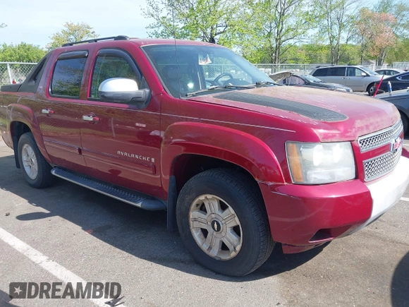 2007 Chevrolet Avalanche LTZ with VIN 3GNFK12327G257739, listed as a IAAI auction lot 42159715 with 224,306 mi miles. Bid and sale history available at carsss.com. Image 1.