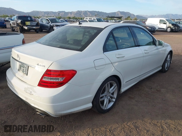 2012 Mercedes-Benz C-Class C 300 Sport with VIN WDDGF8BBXCA696736, listed as a IAAI auction lot 42067917 with 1 mi miles. Bid and sale history available at carsss.com. Image 4.