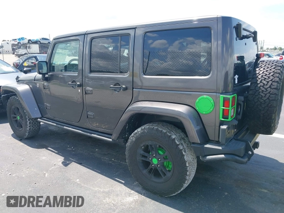 2017 Jeep Wrangler Unlimited Sahara with VIN 1C4BJWEG2HL612421, listed as a IAAI auction lot 42355409 with 81,708 mi miles and . Bid and sale history available at DreamBid. Image 3.