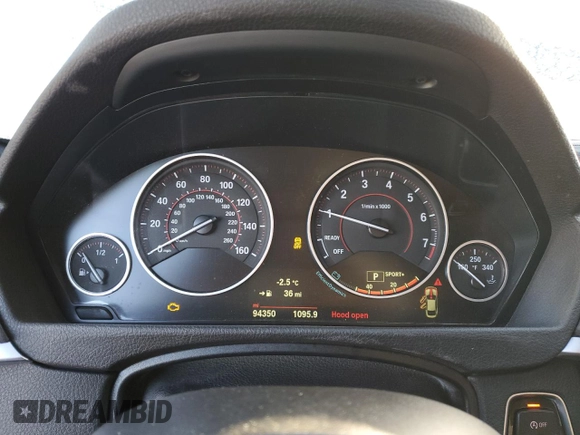 2015 BMW 4 Series 435i with VIN WBA4B1C51FG241555, listed as a Copart auction lot 82226744 with 94,350 mi miles and Salvage Title. Bid and sale history available at DreamBid. Image 9.