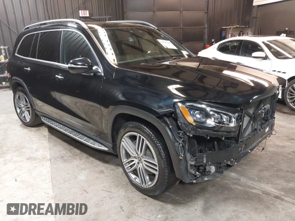 2022 Mercedes-Benz GLS 450 with VIN 4JGFF5KE8NA733344, listed as a IAAI auction lot 42296500 with 29,581 mi miles and . Bid and sale history available at DreamBid. Image 1.