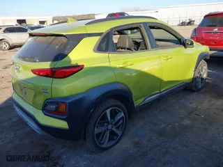 2019 Hyundai Kona Limited with VIN KM8K3CA54KU275423, listed as a IAAI auction lot 41113802 with 87,196 mi miles. Bid and sale history available at carsss.com. Image 4.