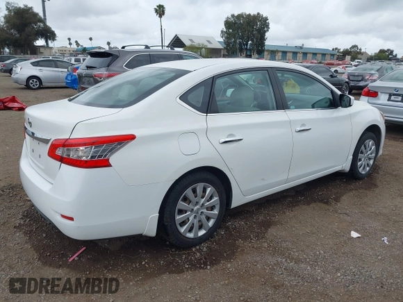 2015 Nissan Sentra S with VIN 3N1AB7AP4FY229253, listed as a IAAI auction lot 42046967 with 63,993 mi miles. Bid and sale history available at carsss.com. Image 4.
