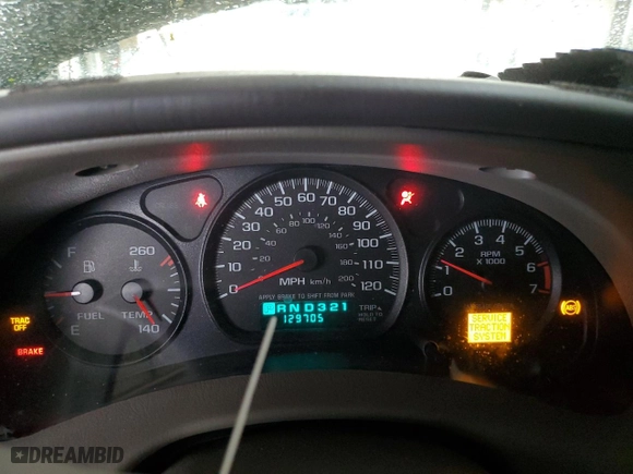 2004 Chevrolet Impala LS with VIN 2G1WH52KX49361495, listed as a Copart auction lot 43180995 with 129,705 mi miles and Salvage Title. Bid and sale history available at carsss.com. Image 9.