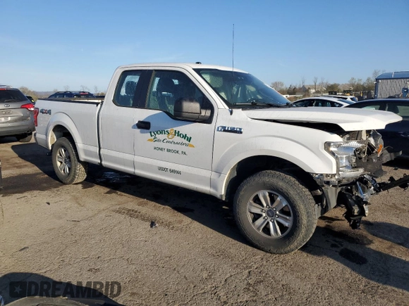 2018 Ford F-150 XL with VIN 1FTEX1EB3JFD18291, listed as a Copart auction lot 53723435 with 0 mi miles and Salvage Title. Bid and sale history available at carsss.com. Image 4.