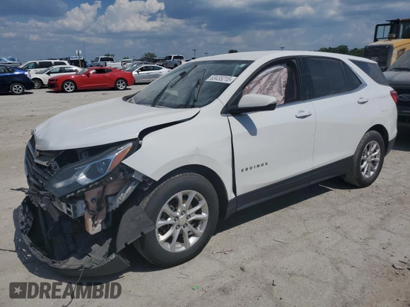 2018 Chevrolet Equinox LT with VIN 3GNAXJEV7JL114695, listed as a Copart auction lot 63435215 with Not provided miles and Salvage title. Bid and sale history available at DreamBid. Image 1.