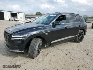 2024 Genesis GV80 with VIN KMUHCESC3RU174419, listed as a Copart auction lot 49470875 with 17,636 mi miles and Salvage Title. Bid and sale history available at carsss.com. Image 1.