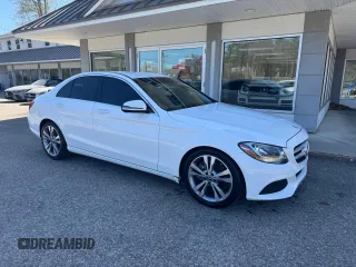 2017 Mercedes-Benz C with VIN 55SWF4JB5HU220634, listed as a Copart auction lot 55511665 with 228,573 mi miles and Clean Title. Bid and sale history available at carsss.com. Image 1.