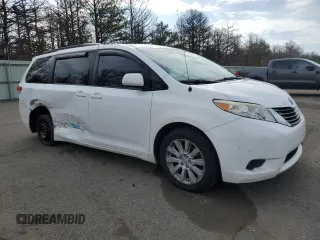 2012 Toyota Sienna LE with VIN 5TDJK3DC5CS040337, listed as a Copart auction lot 50701935 with 201,024 mi miles and Salvage Title. Bid and sale history available at carsss.com. Image 4.