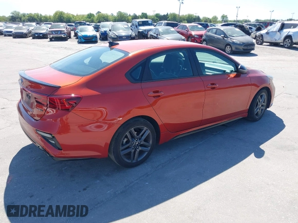 2021 Kia Forte GT-Line with VIN 3KPF34ADXME409193, listed as a IAAI auction lot 41846359 with 52,321 mi miles. Bid and sale history available at carsss.com. Image 4.