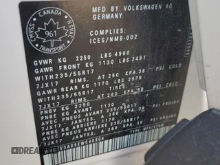 2014 Volkswagen Tiguan Trendline with VIN WVGJV3AX9EW540904, listed as a Copart auction lot 63908715 with Not provided miles and Salvage title. Bid and sale history available at DreamBid. Image 13.