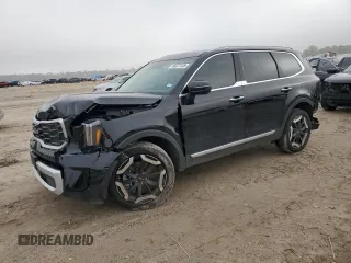 2025 Kia Telluride S with VIN 5XYP64GC7SG579554, listed as a Copart auction lot 46877335 with 3,902 mi miles and Salvage Title. Bid and sale history available at DreamBid. Image 1.