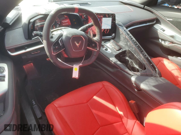 2024 Chevrolet Corvette 1LZ with VIN 1G1YD2D31R5610151, listed as a Copart auction lot 45017255 with 765 mi miles and Salvage Title. Bid and sale history available at DreamBid. Image 8.