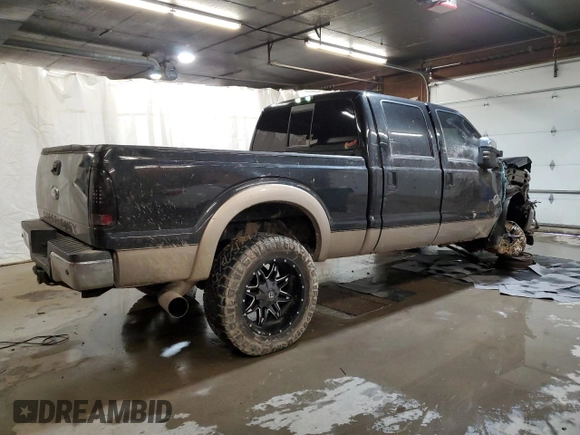 2011 Ford F-350 XL with VIN 1FT8W3BT1BEB65054, listed as a Copart auction lot 44573145 with 143,956 mi miles and Salvage Title. Bid and sale history available at DreamBid. Image 3.