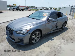 2019 Infiniti Q50 Luxe с VIN JN1EV7AR7KM592198, выставлен на аукционе Copart как лот 59675934 с пробегом 97 104 миль миль и Чистый • Clean title. История ставок и продаж доступна на DreamBid. Изображение 1.