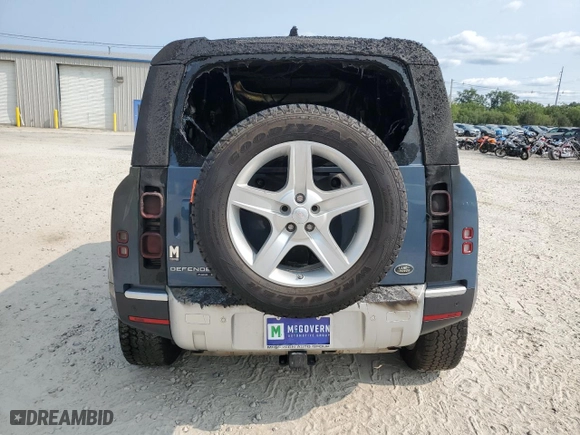 2020 Land Rover Defender SE with VIN SALEP7EU0L2020336, listed as a Copart auction lot 67423444 with 0 mi miles and Salvage Title. Bid and sale history available at carsss.com. Image 6.