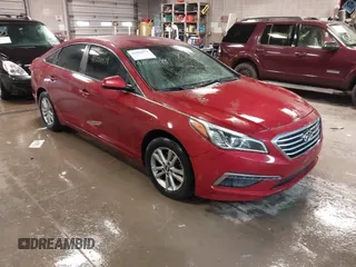 2015 Hyundai Sonata 2.4L SE with VIN 5NPE24AF3FH055905, listed as a IAAI auction lot 42004979 with 118,218 mi miles. Bid and sale history available at carsss.com. Image 1.