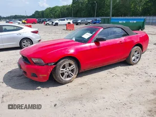 2012 Ford Mustang V6 with VIN 1ZVBP8EM1C5201733, listed as a IAAI auction lot 42162220 with 311,404 mi miles and . Bid and sale history available at DreamBid. Image 2.