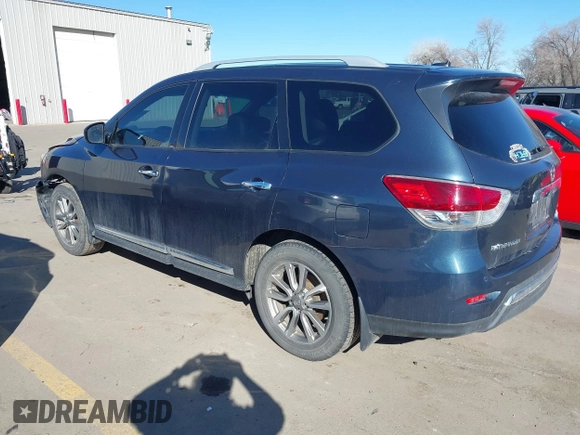 2015 Nissan Pathfinder SL with VIN 5N1AR2MMXFC707838, listed as a IAAI auction lot 41676400 with 110,804 mi miles and . Bid and sale history available at DreamBid. Image 3.