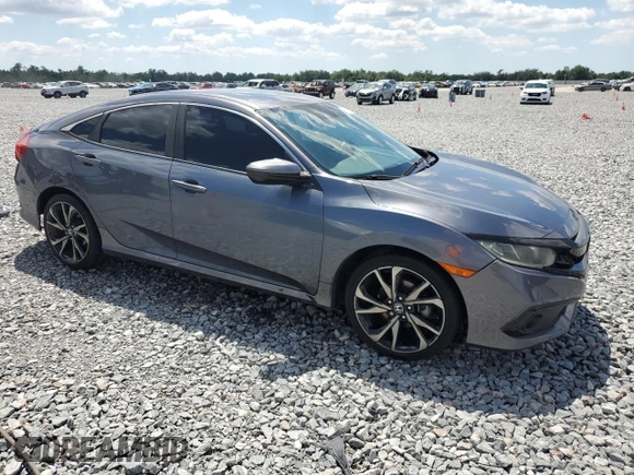2019 Honda Civic Sedan Sport with VIN 2HGFC2F86KH590862, listed as a Copart auction lot 53089135 with 83,551 mi miles and Non Repairable. Bid and sale history available at carsss.com. Image 4.