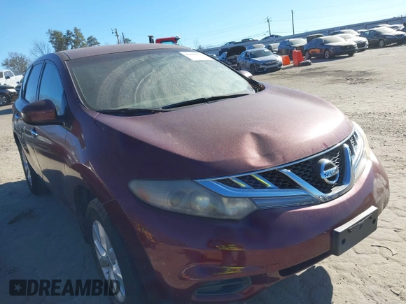 2011 Nissan Murano SL with VIN JN8AZ1MU9BW064877, listed as a IAAI auction lot 41694376 with 231,277 mi miles and . Bid and sale history available at carsss.com. Image 1.