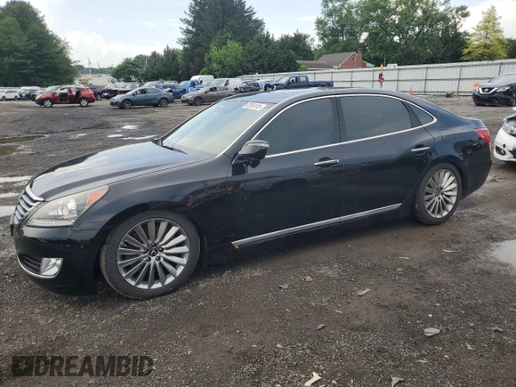 2016 Hyundai Equus Signature with VIN KMHGH4JH4GU105044, listed as a Copart auction lot 62558105 with 145,500 mi miles and Salvage title. Bid and sale history available at DreamBid. Image 1.