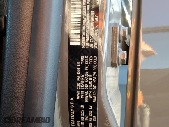 2021 Jeep Renegade Jeepster z VIN ZACNJDAB3MPN08261, wystawiony jako Copart lot #42641885 z przebiegiem 104 725 mil mil oraz Szkoda całkowita • Salvage title. Historia ofert i sprzedaży dostępna na DreamBid. Obrazek 15.