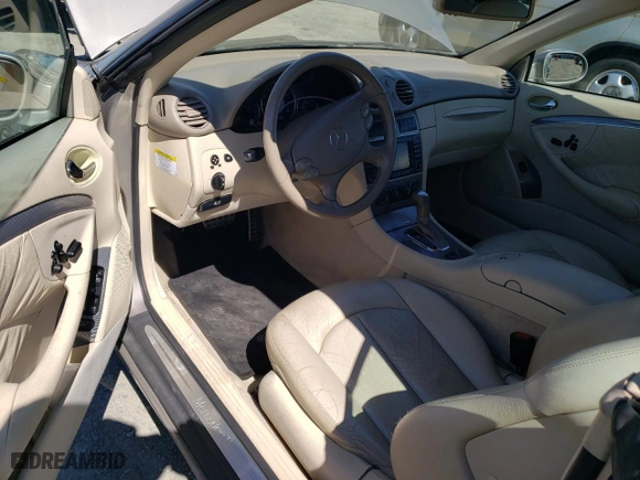 2005 Mercedes-Benz CLK-Class 3.2L with VIN WDBTK65G55T035122, listed as a Copart auction lot 50347175 with 139,600 mi miles and Salvage Title. Bid and sale history available at carsss.com. Image 8.
