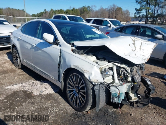 2015 Kia Cadenza Premium with VIN KNALN4D72F5171418, listed as a IAAI auction lot 41243986 with 96,495 mi miles. Bid and sale history available at carsss.com. Image 1.