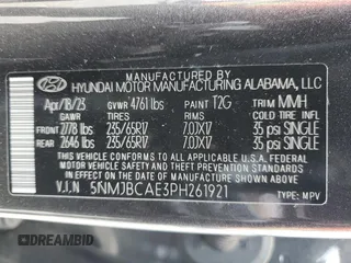 2023 Hyundai Tucson SEL with VIN 5NMJBCAE3PH261921, listed as a Copart auction lot 52076995 with 19,558 mi miles and Salvage Title. Bid and sale history available at DreamBid. Image 15.
