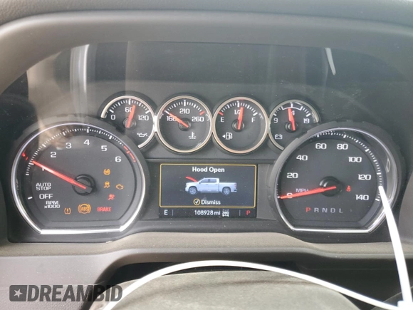 2020 Chevrolet Silverado 1500 LTZ with VIN 1GCUYGED3LZ235409, listed as a Copart auction lot 49709685 with 108,928 mi miles and Salvage Title. Bid and sale history available at DreamBid. Image 9.
