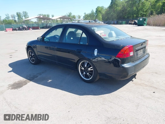 2003 Honda Civic LX with VIN 1HGES16583L035074, listed as a IAAI auction lot 42147321 with 175,364 mi miles. Bid and sale history available at carsss.com. Image 3.