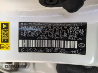 2013 Lexus ES 4dr Sdn with VIN JTHBK1GG1D2032833, listed as a Copart auction lot 49715755 with 73,764 mi miles and Salvage Title. Bid and sale history available at carsss.com. Image 12.