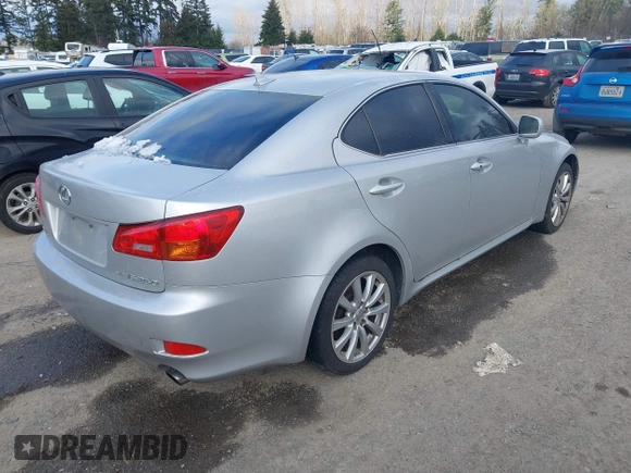 2007 Lexus IS 250 with VIN JTHCK262672013022, listed as a IAAI auction lot 41514880 with 135,868 mi miles. Bid and sale history available at carsss.com. Image 4.