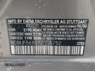 2007 Mercedes-Benz E 350 z VIN WDBUF56X57A995752, wystawiony jako IAAI lot #42249560 z przebiegiem 215 477 mil mil oraz . Historia ofert i sprzedaży dostępna na DreamBid. Obrazek 9.