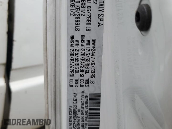 2022 Ram ProMaster City Cargo Tradesman with VIN ZFBHRFAB8N6X44254, listed as a Copart auction lot 76061744 with 91,927 mi miles and Salvage Title. Bid and sale history available at DreamBid. Image 14.