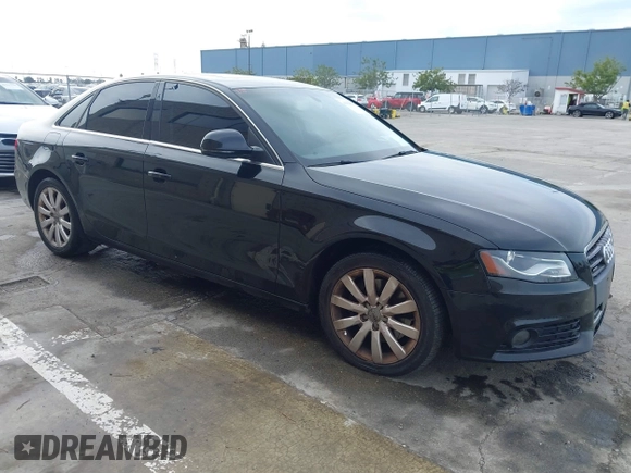 2009 Audi A4 2.0T Prem Plus with VIN WAUSF78K09N054854, listed as a IAAI auction lot 41594015 with 127,884 mi miles. Bid and sale history available at carsss.com. Image 1.