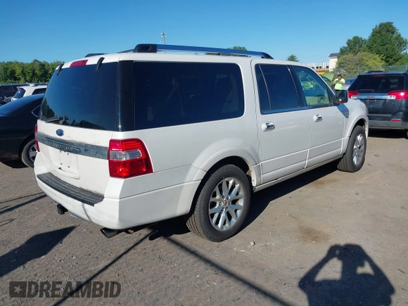 2015 Ford Expedition Max Limited with VIN 1FMJK2ATXFEF06431, listed as a IAAI auction lot 42805495 with 145,905 mi miles and . Bid and sale history available at DreamBid. Image 4.