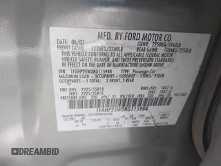 2008 Ford Taurus Limited z VIN 1FAHP25W28G115988, wystawiony jako IAAI lot #42726146 z przebiegiem 232 790 mil mil oraz . Historia ofert i sprzedaży dostępna na DreamBid. Obrazek 9.