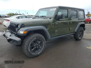 2022 Jeep Wrangler Unlimited Sport with VIN 1C4HJXDG2NW279018, listed as a Copart auction lot 87961135 with 11,015 mi miles and Salvage Title. Bid and sale history available at DreamBid. Image 1.