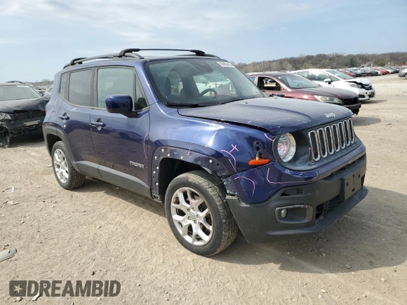 2017 Jeep Renegade Latitude with VIN ZACCJBBB1HPF39902, listed as a Copart auction lot 50965445 with 119,821 mi miles and Salvage Title. Bid and sale history available at carsss.com. Image 4.