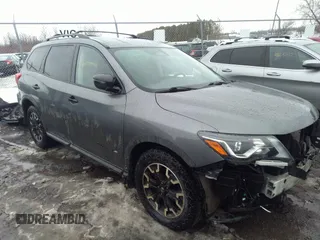 2019 Nissan Pathfinder SV with VIN 5N1DR2MM2KC614822, listed as a IAAI auction lot 41672994 with 109,296 mi miles. Bid and sale history available at carsss.com. Image 1.