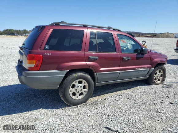 2001 Jeep Grand Cherokee Laredo with VIN 1J4GW48S21C659976, listed as a Copart auction lot 49417965 with 227,644 mi miles and Salvage Title. Bid and sale history available at carsss.com. Image 3.