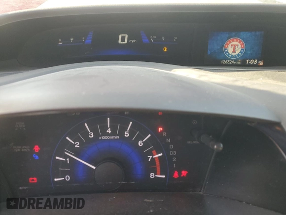 2012 Honda Civic Cpe EX with VIN 2HGFG3B88CH549280, listed as a Copart auction lot 48884105 with 126,324 mi miles and Salvage Title. Bid and sale history available at carsss.com. Image 9.